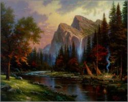 Thomas Kinkade - Mountains Declare His Glory