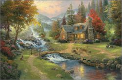 Thomas Kinkade - Mountain Paradise