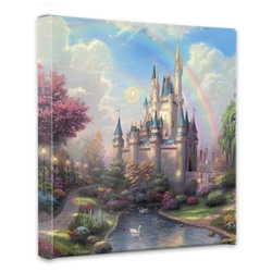 Thomas Kinkade - New Day at the Cinderella Castle, A - Wrapped Canvases