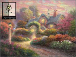 Thomas Kinkade - Rosebud Cottage