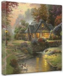 Thomas Kinkade - Stillwater Cottage - Wrapped Canvases