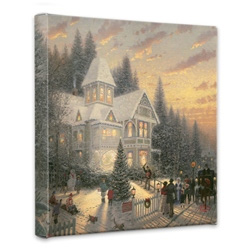 Thomas Kinkade - Victorian Christmas - Wrapped Canvases