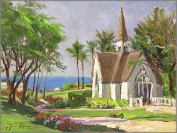 Thomas Kinkade - Wailea Chapel - Plein Air Collection