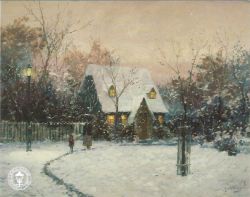 Thomas Kinkade - Winter's Cottage, A