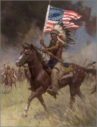 Z. S. Liang - Lakota Warriors, Little Big Horn, June 25, 1877