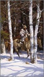 Howard Terpning - Blackfeet Among the Aspen