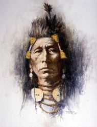 Howard Terpning - Crow Brave (Portraits of Our Native American History)