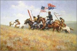 Howard Terpning - Flags on the Frontier