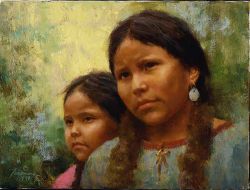 Howard Terpning - Sisters (Portraits of Our Native American History)