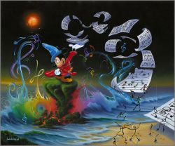 Jim Warren Alice's Grand Entrance - From Disney Alice in Wonderland  Hand-Embellished Giclee on Canvas Disney Fine Art